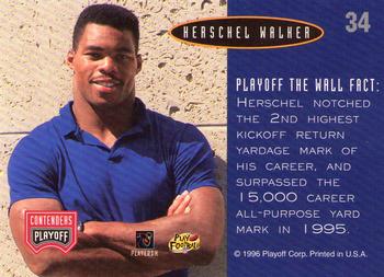 1996 Playoff Contenders - Open Field #34 Herschel Walker Back