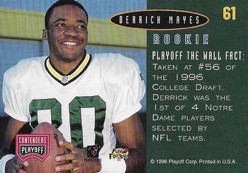 1996 Playoff Contenders - Open Field #61 Derrick Mayes Back