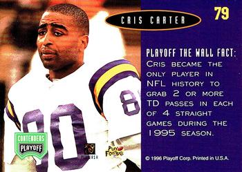 1996 Playoff Contenders - Open Field #79 Cris Carter Back