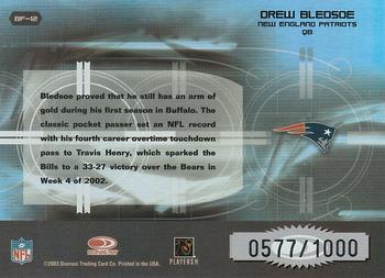 2003 Donruss Elite - Back to the Future #BF-12 Drew Bledsoe Back