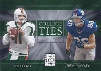 2003 Donruss Elite - College Ties #CT-6 Jeremy Shockey / Ken Dorsey Front