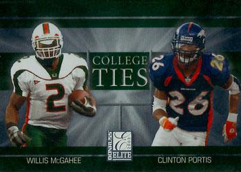 2003 Donruss Elite - College Ties #CT-8 Clinton Portis / Willis McGahee Front