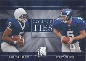 2003 Donruss Elite - College Ties #CT-12 Kerry Collins / Larry Johnson Front