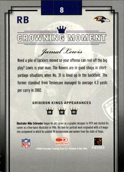 2003 Donruss Gridiron Kings - Bronze #8 Jamal Lewis Back
