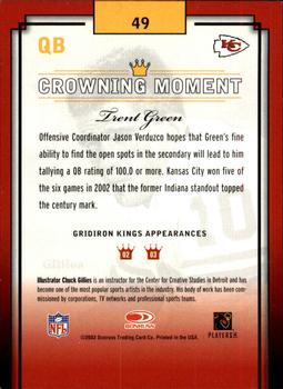 2003 Donruss Gridiron Kings - Bronze #49 Trent Green Back