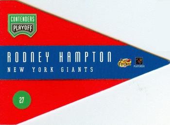 1996 Playoff Contenders - Pennants #27 Rodney Hampton Back