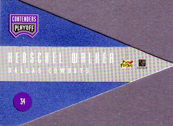 1996 Playoff Contenders - Pennants #34 Herschel Walker Back