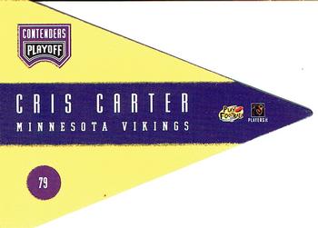 1996 Playoff Contenders - Pennants #79 Cris Carter Back