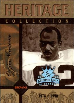 2003 Donruss Gridiron Kings - Heritage Collection #HC-22 Ozzie Newsome Front