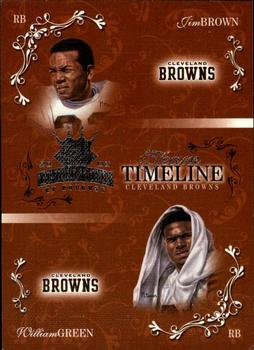 2003 Donruss Gridiron Kings - Team Timeline #TT-6 Jim Brown / William Green Front