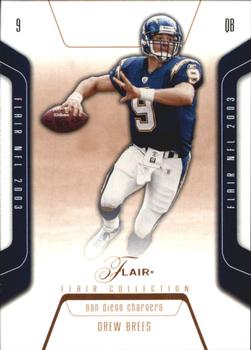 2003 Flair - Collection #10 Drew Brees Front