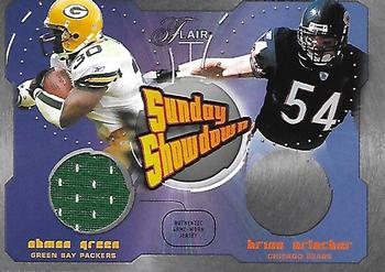 2003 Flair - Sunday Showdown #SS-AG Ahman Green / Brian Urlacher Front