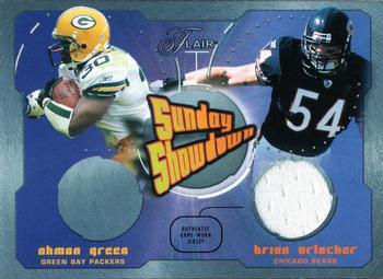 2003 Flair - Sunday Showdown #SS-BU Ahman Green / Brian Urlacher Front