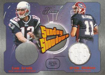 2003 Flair - Sunday Showdown #SS-DB Tom Brady / Drew Bledsoe Front