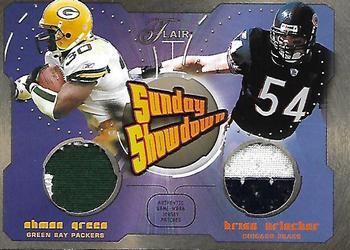 2003 Flair - Sunday Showdown Dual Patches #SSD-AG/BU Ahman Green / Brian Urlacher Front