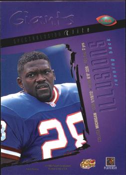 1996 Playoff Illusions - Spectralusion Elite #48 Tyrone Wheatley Back