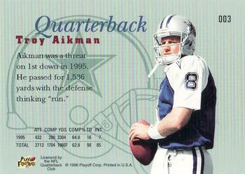 1996 Playoff Prime #003 Troy Aikman Back