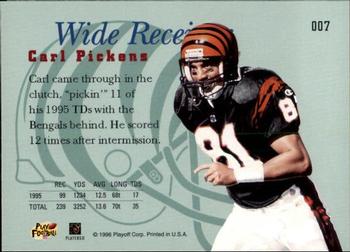 1996 Playoff Prime #007 Carl Pickens Back