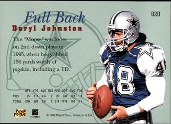 1996 Playoff Prime #020 Daryl Johnston Back