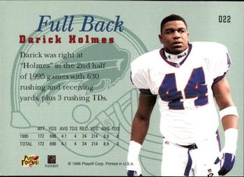 1996 Playoff Prime #022 Darick Holmes Back