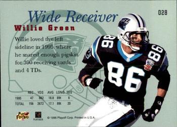1996 Playoff Prime #028 Willie Green Back