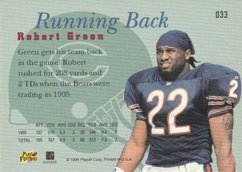 1996 Playoff Prime #033 Robert Green Back