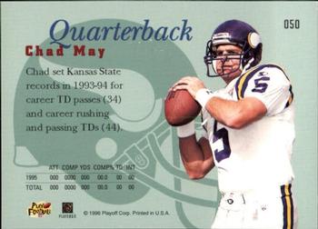 1996 Playoff Prime #050 Chad May Back