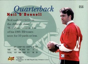 1996 Playoff Prime #056 Neil O'Donnell Back