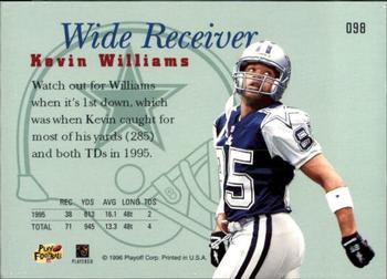 1996 Playoff Prime #098 Kevin Williams Back