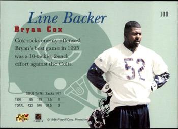 1996 Playoff Prime #100 Bryan Cox Back
