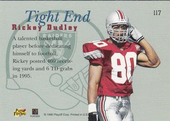 1996 Playoff Prime #117 Rickey Dudley Back