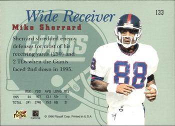 1996 Playoff Prime #133 Mike Sherrard Back
