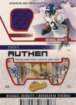 2003 Fleer Authentix - Jersey Authentix Unripped #JA-MB Michael Bennett Front