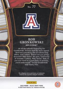 2023 Panini Select Draft Picks - Blue Retail #77 Rob Gronkowski Back