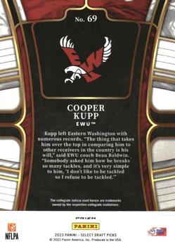 2023 Panini Select Draft Picks - Red Lazer Prizm #69 Cooper Kupp Back