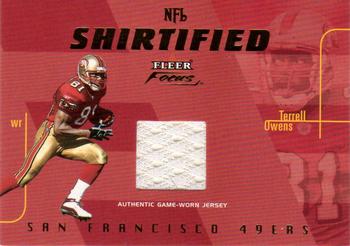 2003 Fleer Focus - NFL Shirtified Jerseys Gold (175) #NS-TO Terrell Owens Front