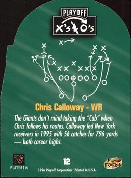 1996 Playoff Prime - X's and O's #12 Chris Calloway Back
