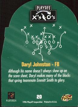 1996 Playoff Prime - X's and O's #20 Daryl Johnston Back