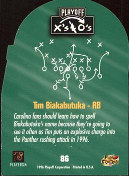 1996 Playoff Prime - X's and O's #86 Tim Biakabutuka Back
