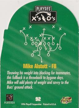 1996 Playoff Prime - X's and O's #92 Mike Alstott Back