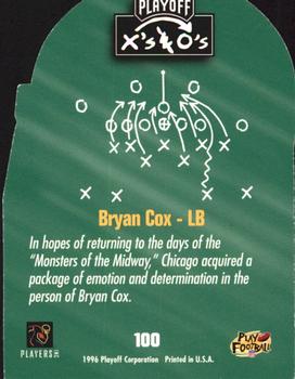 1996 Playoff Prime - X's and O's #100 Bryan Cox Back