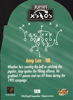 1996 Playoff Prime - X's and O's #128 Amp Lee Back