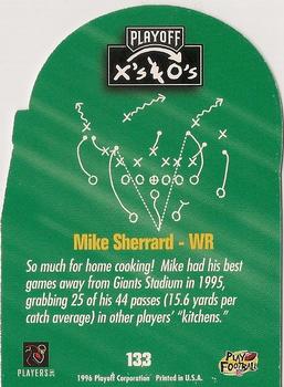 1996 Playoff Prime - X's and O's #133 Mike Sherrard Back