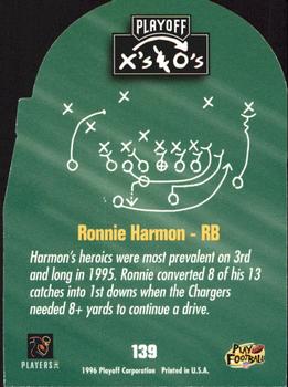 1996 Playoff Prime - X's and O's #139 Ronnie Harmon Back