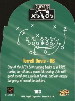 1996 Playoff Prime - X's and O's #163 Terrell Davis Back