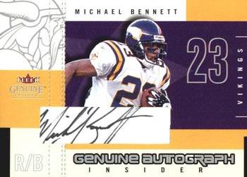 2003 Fleer Genuine Insider - Autographs #AI-MB Michael Bennett Front