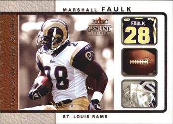 2003 Fleer Genuine Insider - Tools of the Game #12 TG Marshall Faulk Front