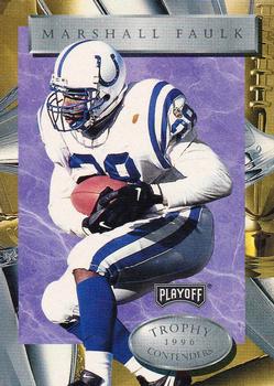 1996 Playoff Trophy Contenders #5 Marshall Faulk Front