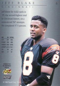 1996 Playoff Trophy Contenders #6 Jeff Blake Back