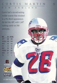 1996 Playoff Trophy Contenders #9 Curtis Martin Back
